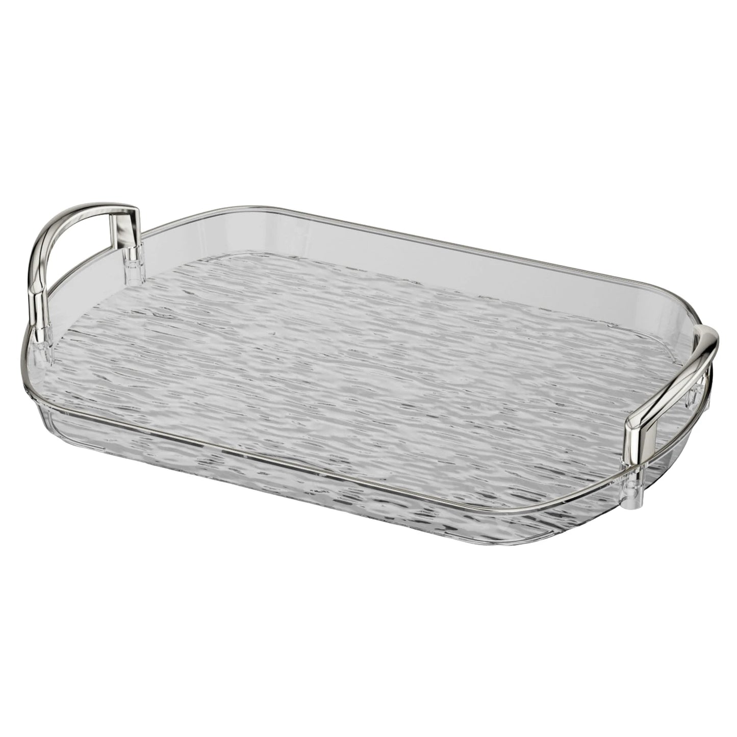 Food Platter Clear Plastic Serving Tray With Handles Versatile Dining Tea Serving Platter For Home Restaurant Cafe Decorate Tray Peaceful Pleasures Health and Wellness 15 L