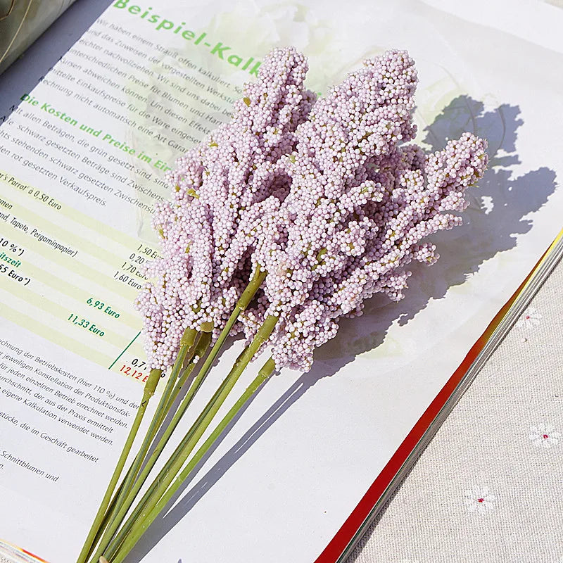 PE Lavender Artificial Flowers – Wedding & Home Décor Bouquet