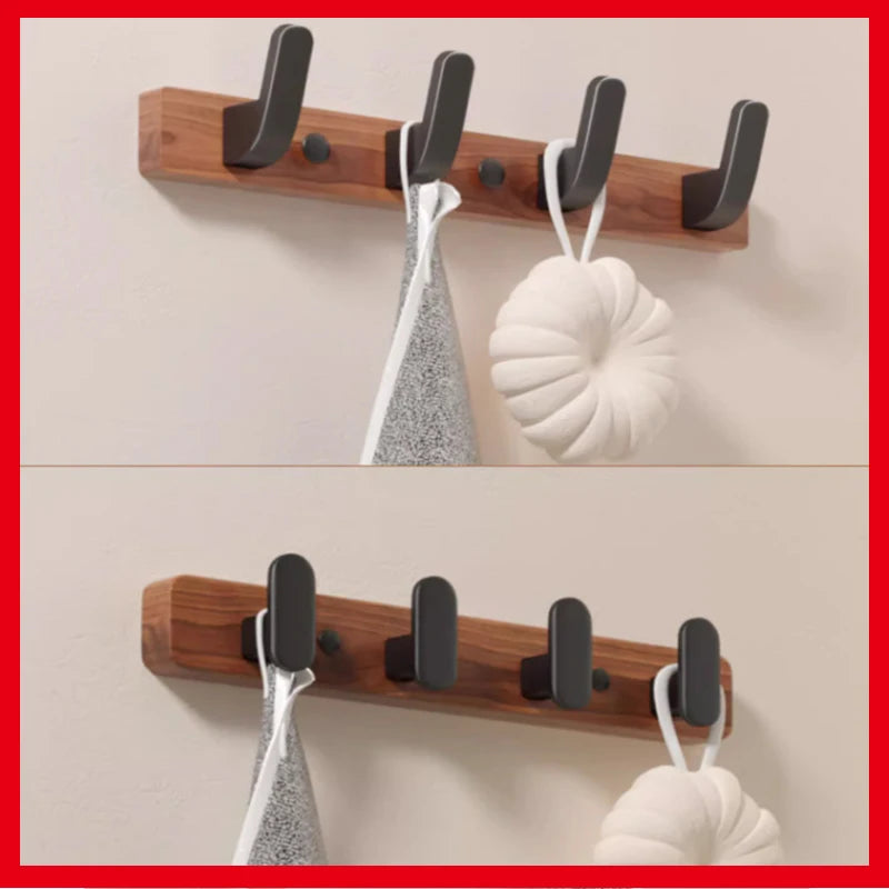 Wood & Aluminum Wall Hooks – Coat, Robe & Towel Hanger Rack