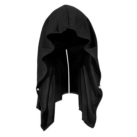 Outdoor Sports Sun Protection and Cooling Headscarf Gym Beach Camping U-shaped Cooling Sweatshirt Headscarf Quick-drying Towel Peaceful Pleasures Health and Wellness black