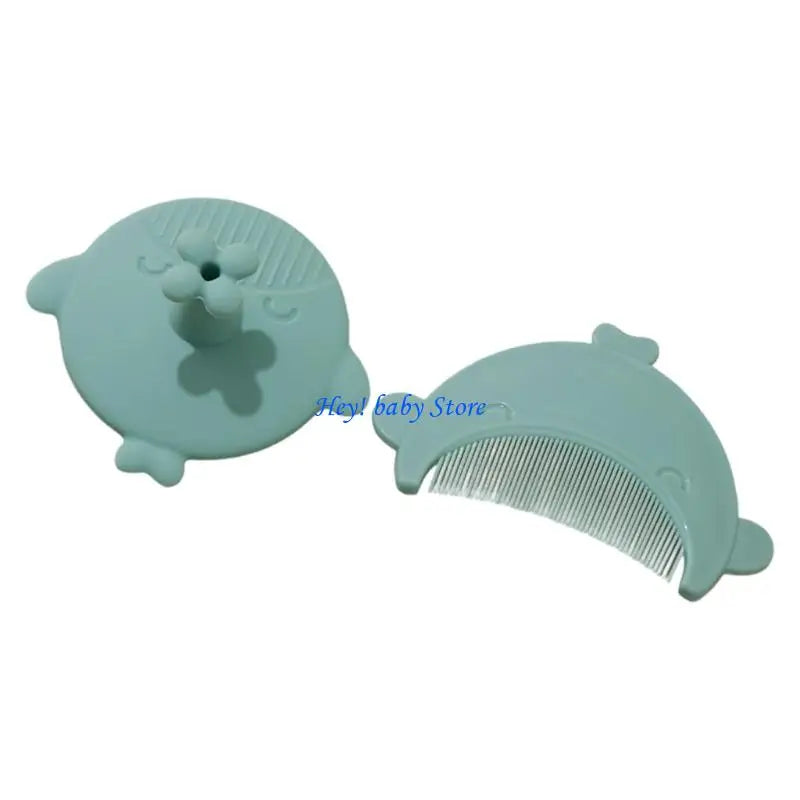 Baby Scalp Massage Shampoo Brush & Soft Comb Set – Silicone