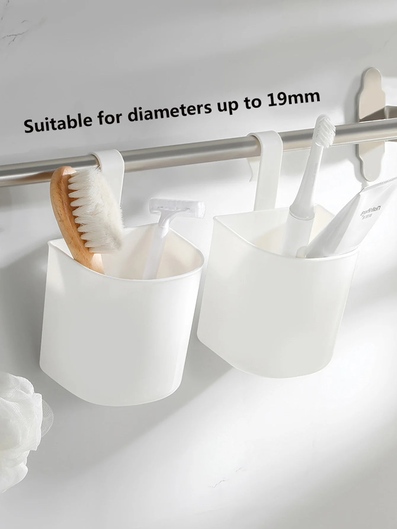 1Pcs Japanese Style Hanging Rod Adjustable Drainage Small Hanging Basket Kitchen Bathroom Hanging Storage Basket Storage Rack Peaceful Pleasures Health and Wellness