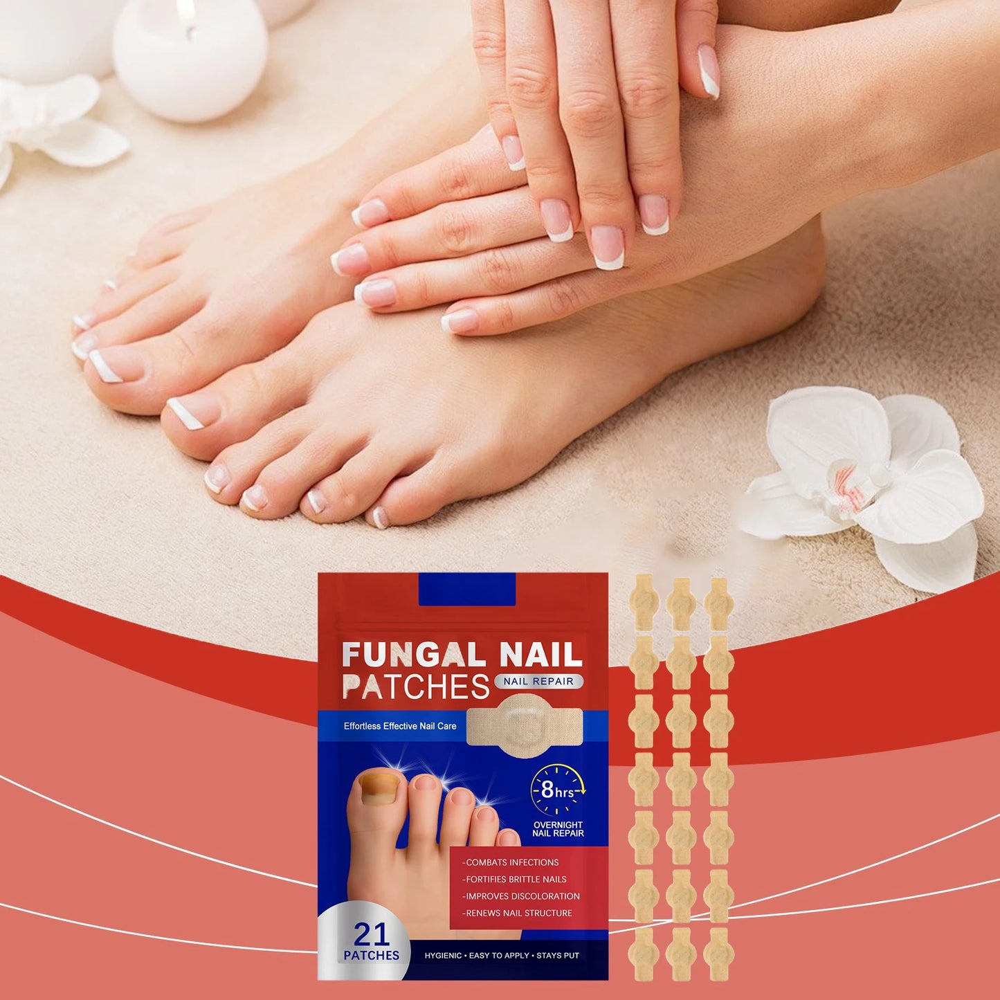 21pc Fungal Nail Repair Patches – Ingrown & Damaged Nail Care