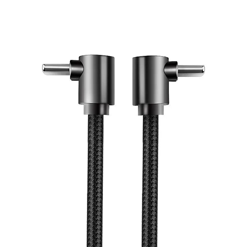 60W 90° USB-C Fast Charging Cable – Nylon Braided Gaming Cord Peaceful Pleasures Health and Wellness