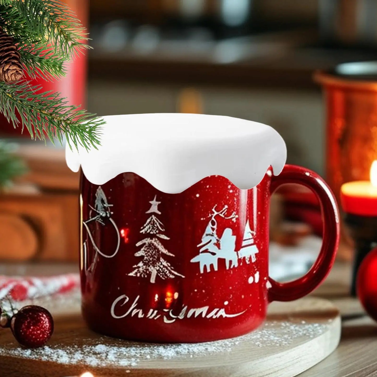 9/10/12cm Silicone Leakproof Mug Lid, Reusable Coffee Cup Cover For Commute Travel Outdoor And Home Use Peaceful Pleasures Health and Wellness