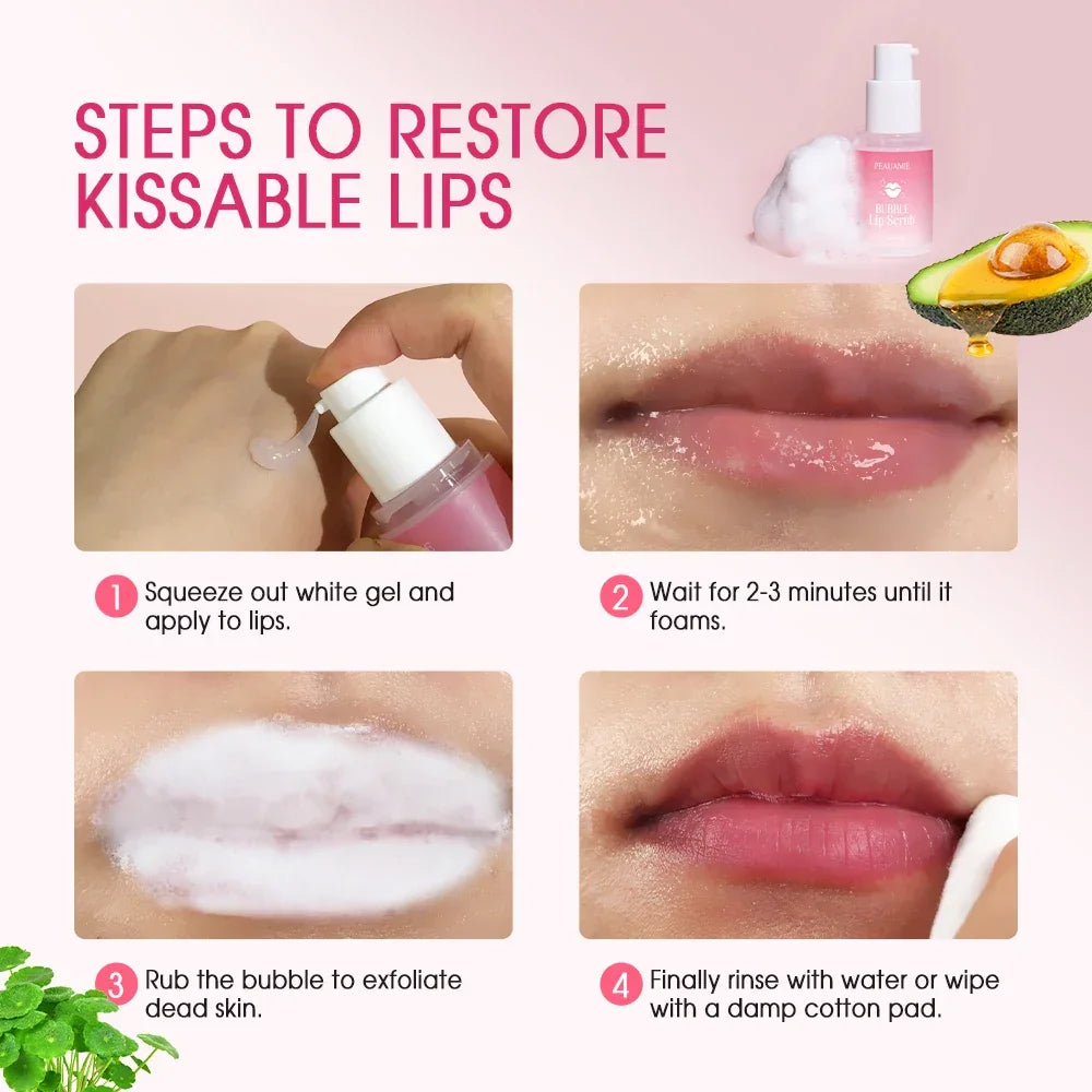 Bubble Lip Scrub – Exfoliating & Moisturizing Lip Care Peaceful Pleasures Health and Wellness