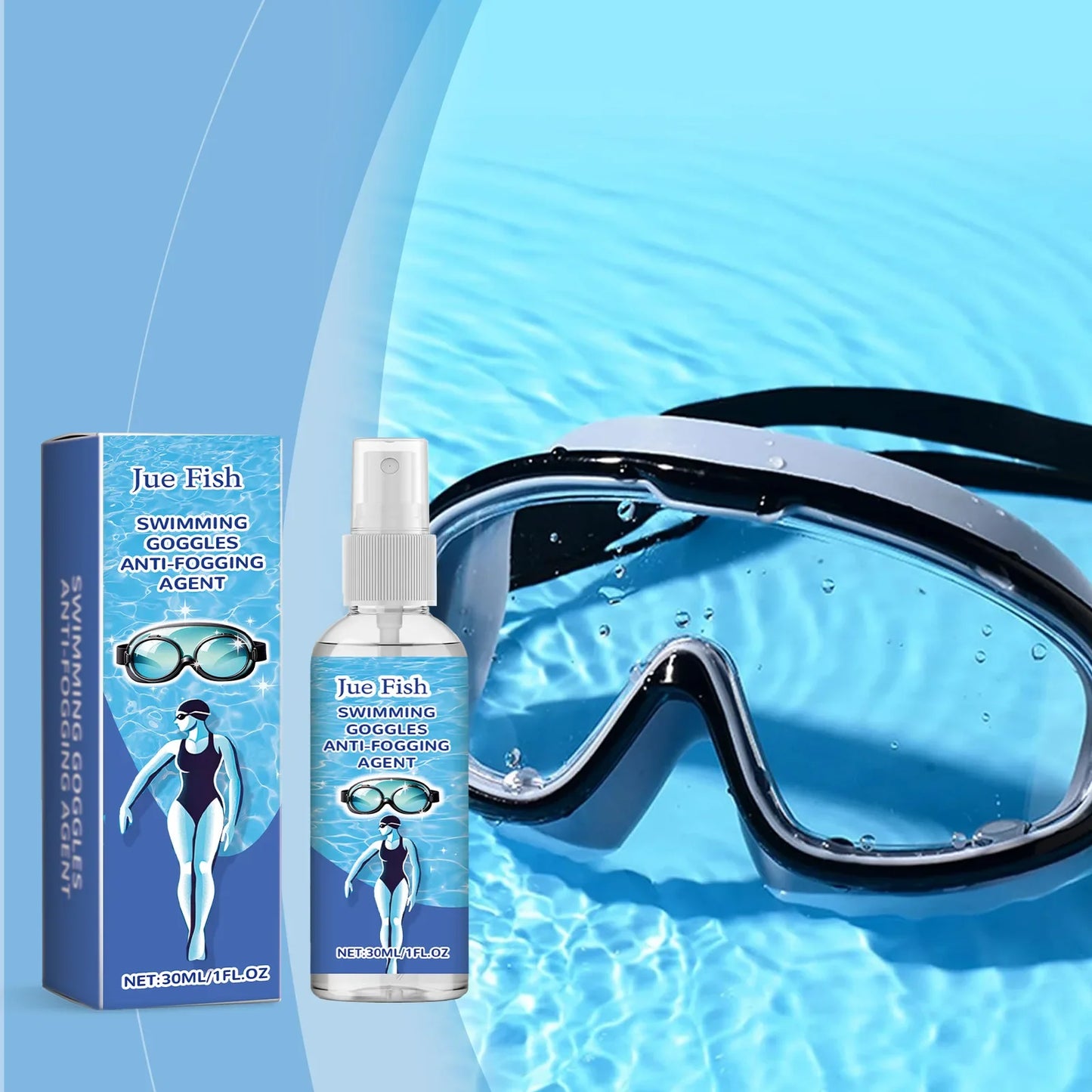 Anti-Fog Spray for Goggles & Glasses – 30ml Lens Solution