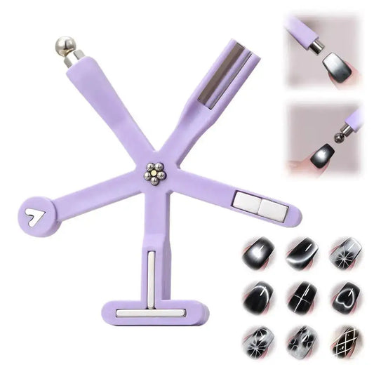 8-in-1 Cat Eye Nail Magnet Tool for Gel Polish Nail Art Nail Art Tools Peaceful Pleasures Health and Wellness purple