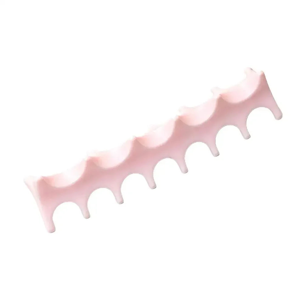 Soft Silicone Nail Pen Holder Brush Rack Shelf UV Gel Brush Display Stand Makeup Painting Pen Rest Organizer Nail Art Manicure Peaceful Pleasures Health and Wellness pink