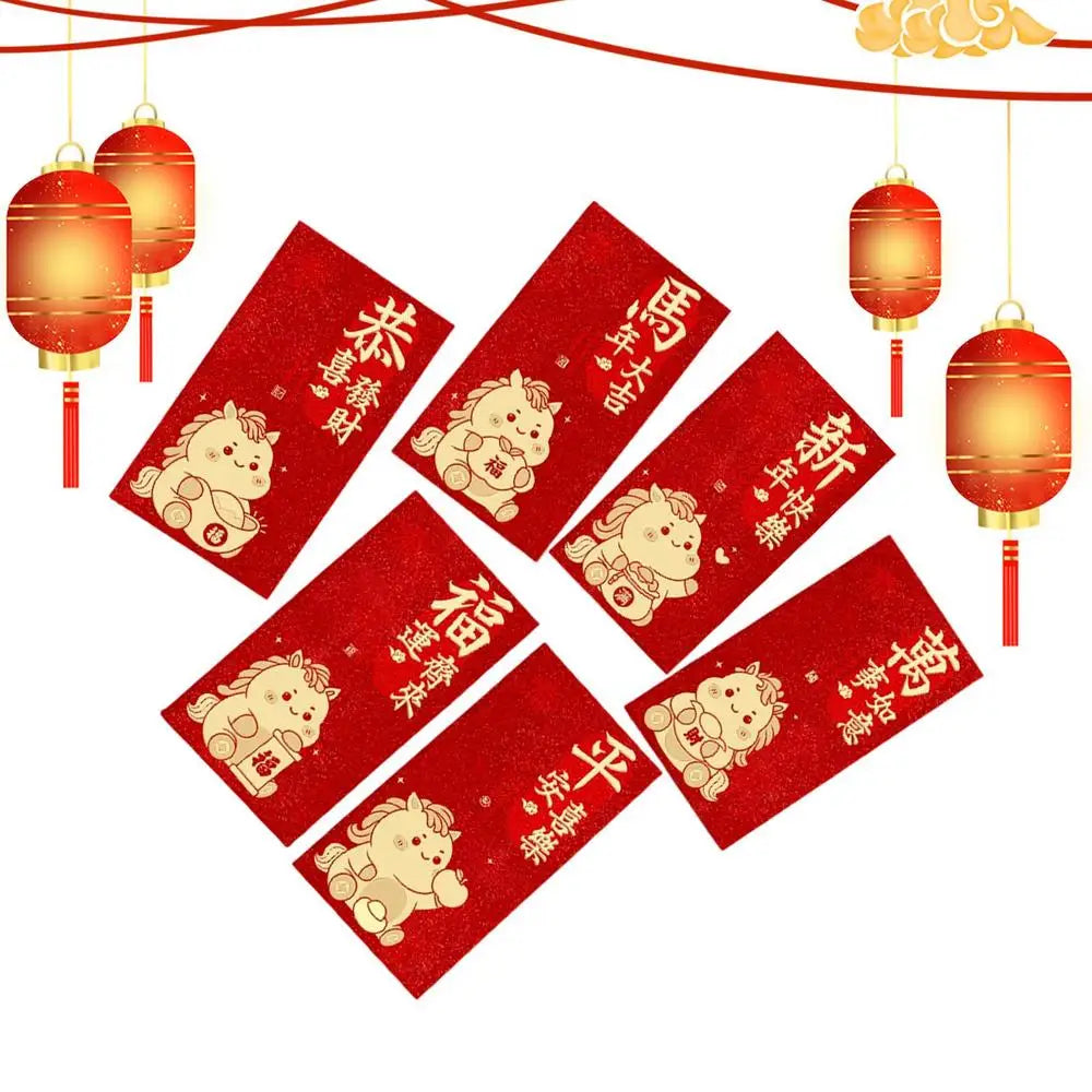 Chinese Red Envelope Lunar New Year Lunar New Year 2026 Red Envelopes For Marriage Engagement Birthday Spring Festival Wedding Peaceful Pleasures Health and Wellness A China Mainland