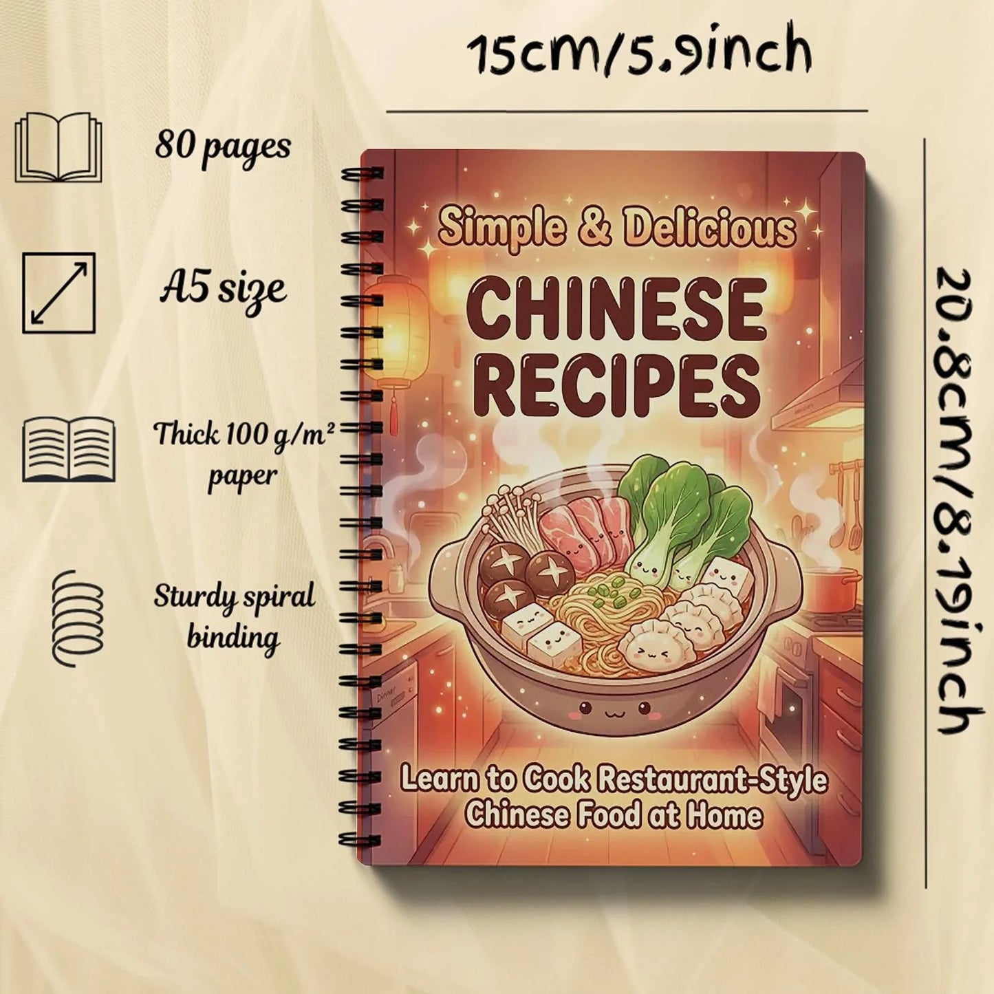 Chinese Home Cooking Recipe Notebook Step Instructions Meal Prep