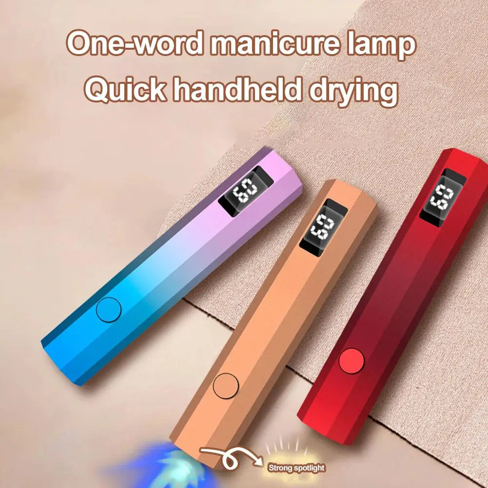Portable Mini UV Nail Lamp with LCD Display – Cordless Rechargeable Gel Polish Dryer for Home & Salon Peaceful Pleasures Health and Wellness