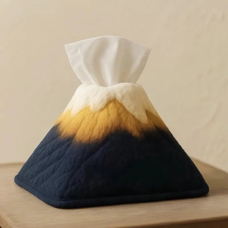 Snow Mountain Plush Tissue Box Cover | Cute Home Decor Gift