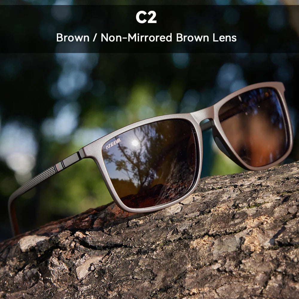 Large Square Polarized Sunglasses UV400 | Fishing & Driving