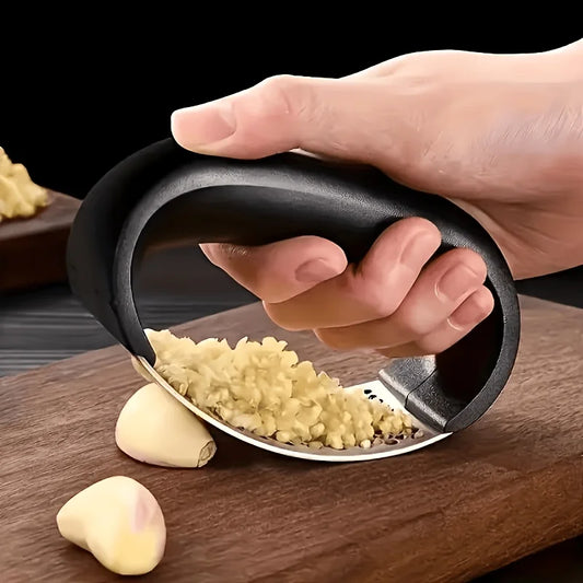 Stainless Steel Garlic Press Crusher Manual Mincer Chopping Ginger Peaceful Pleasures Health and Wellness