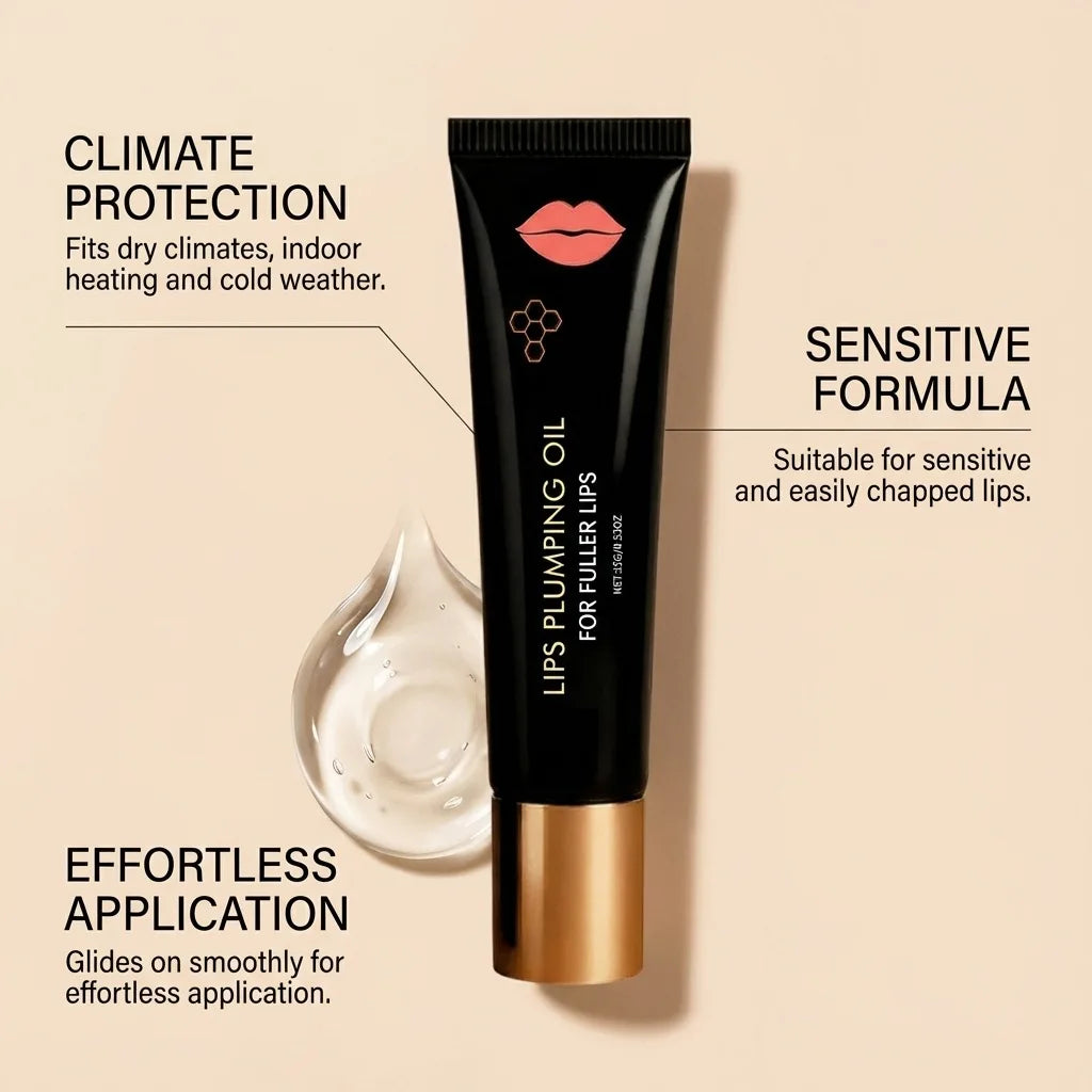 Moisturizing Plumping Lip Oil – Lightweight Daily Hydration