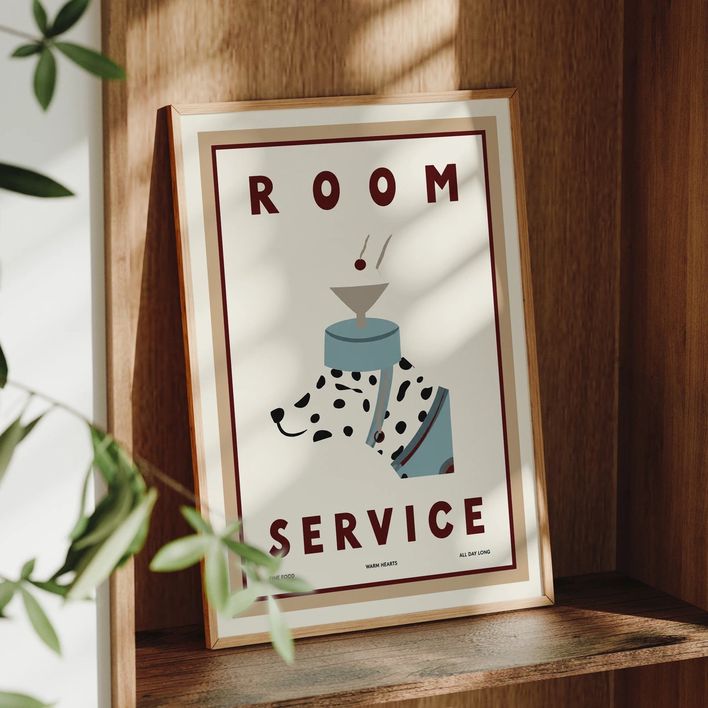 Spotted Dog Room Service Canvas Wall Art Print | Home Décor
