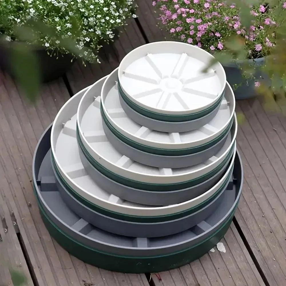 Breathable Plastic Flower Pot Tray | Anti-Rot Plant Saucer