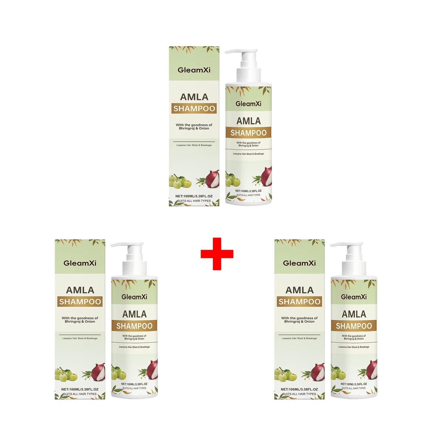 Gleamxi Amla Onion Bhringraj Strengthening Shampoo 100ml