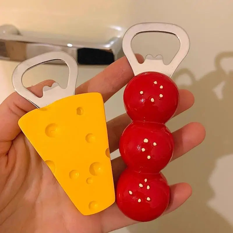Kawaii Bottle Opener Fridge Magnet & Keychain | Cute Kitchen Gift