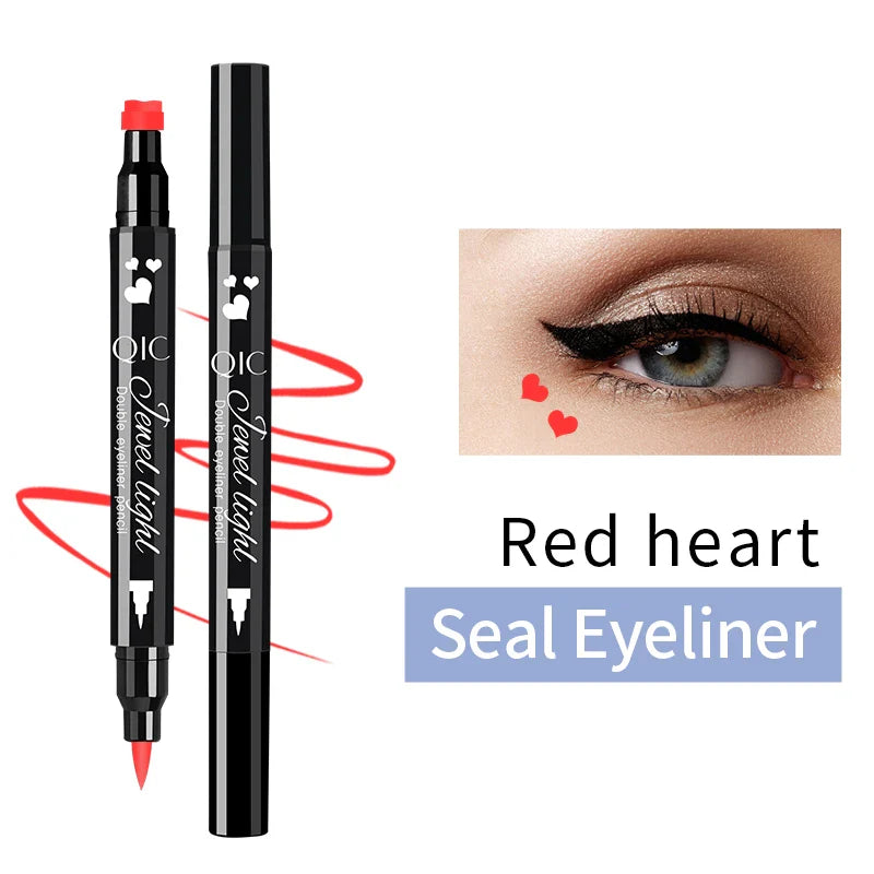 QIC Dual-Tip Stamp Eyeliner Pen – Heart, Moon & Star