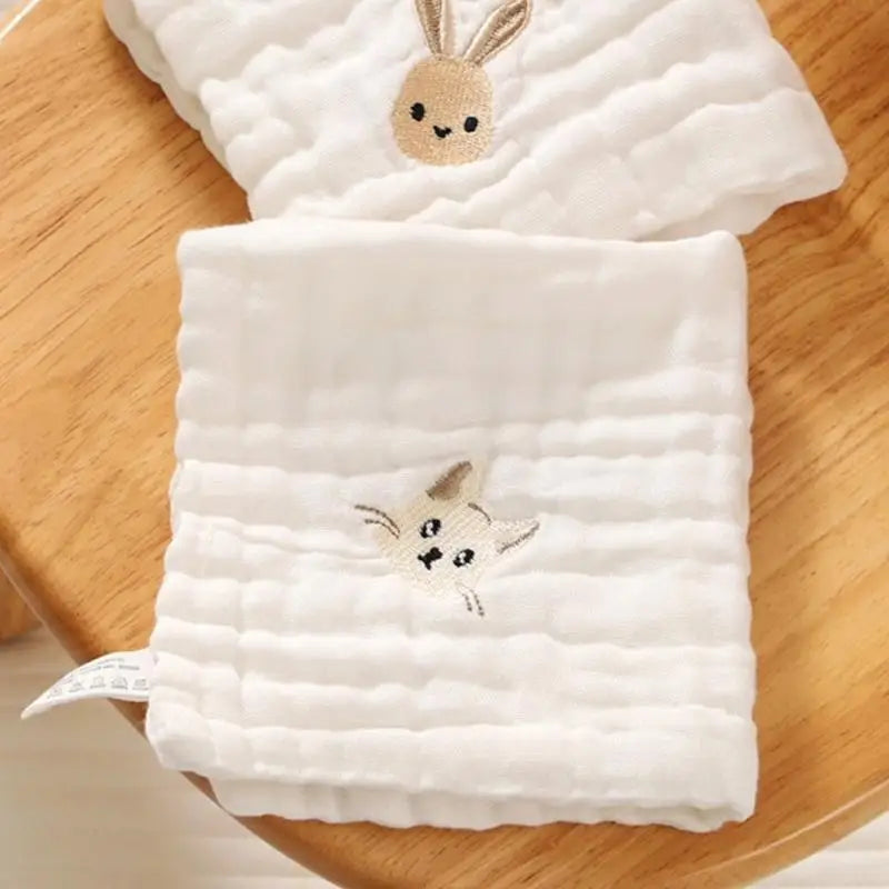 6-Layer Baby Towel | Soft Cotton Burp Cloth & Drool Bib