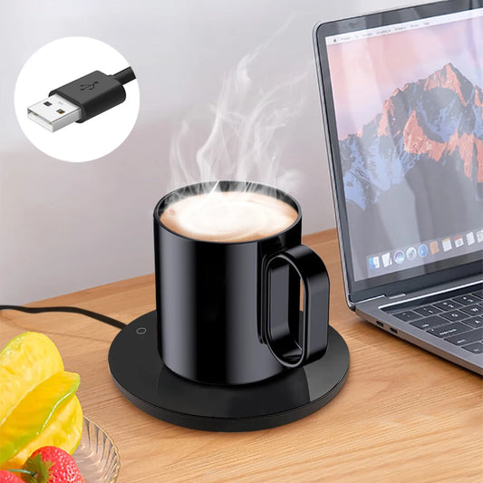 Mug Warmer USB Cup Warmer Coffee Cup Heater Thermostatic Heating Coaster Cup Electric Milk Tea Coffee Mug Warmer for Office Home Peaceful Pleasures Health and Wellness