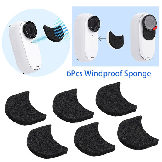 6pcs Windproof Sponge Protective Case Noise Reduction Dustproof Cover For Insta360 GO 3S/Insta360 GO 3 Thum Camera Accessories Peaceful Pleasures Health and Wellness