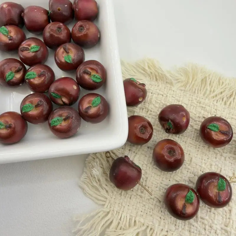 5-Pack 3D Resin Fruit Charms for DIY Jewelry Bracelets