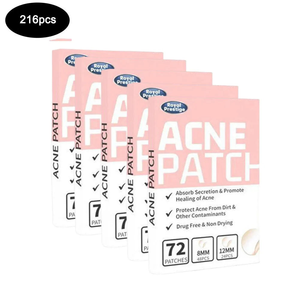72pcs Invisible Salicylic Acid Acne Patches Anti-Acne Spot Treatment, Waterproof Pimple Concealer, Repair Stickers for Blemish Peaceful Pleasures Health and Wellness 360pcs