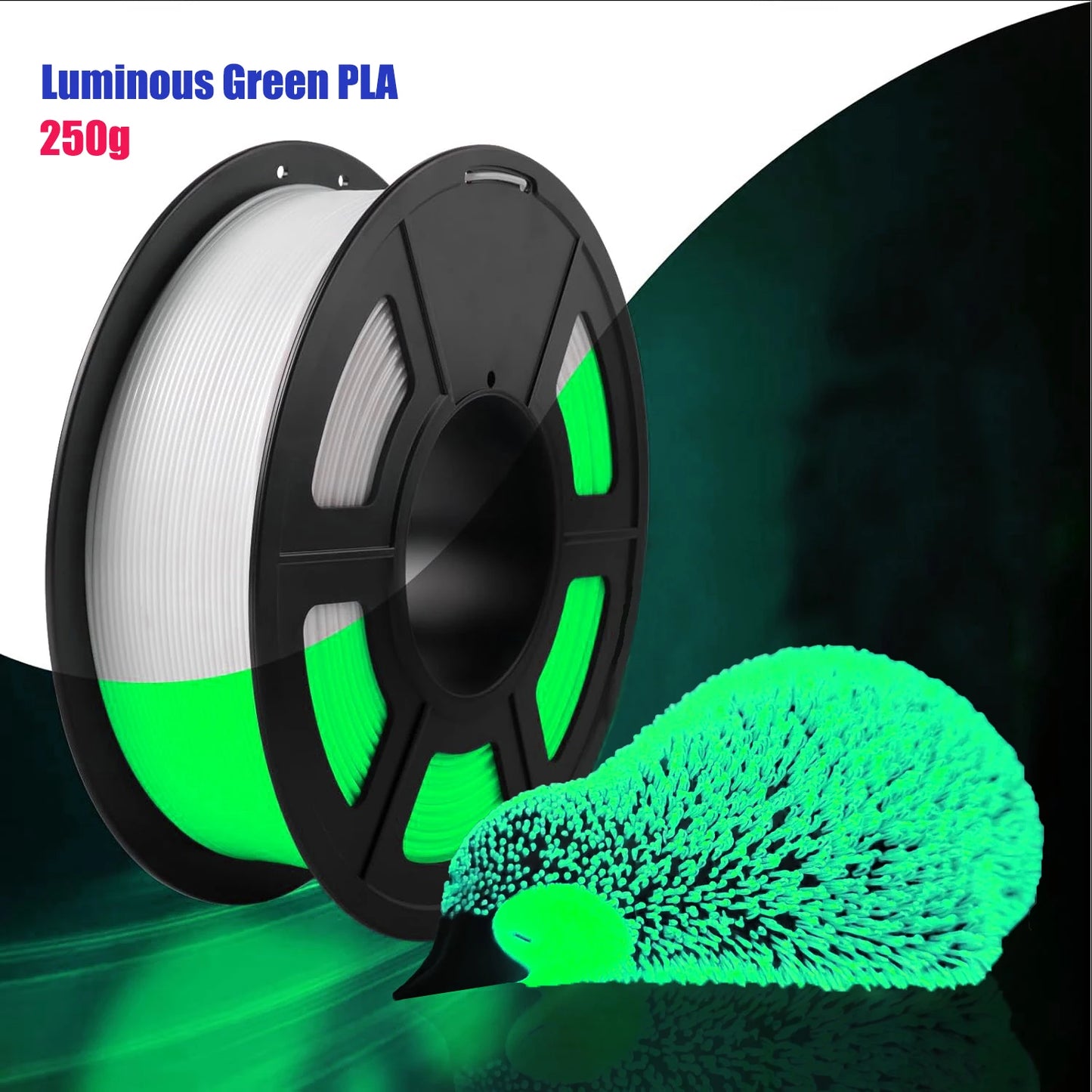 Luminescent Glow PLA Filament 1.75mm ±0.02mm – FDM 3D Printing