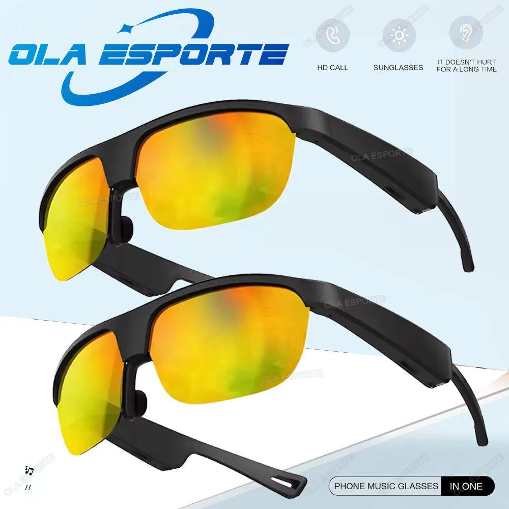 Bluetooth Smart Glasses Polarized UV400 Sunglasses Open-Ear Audio