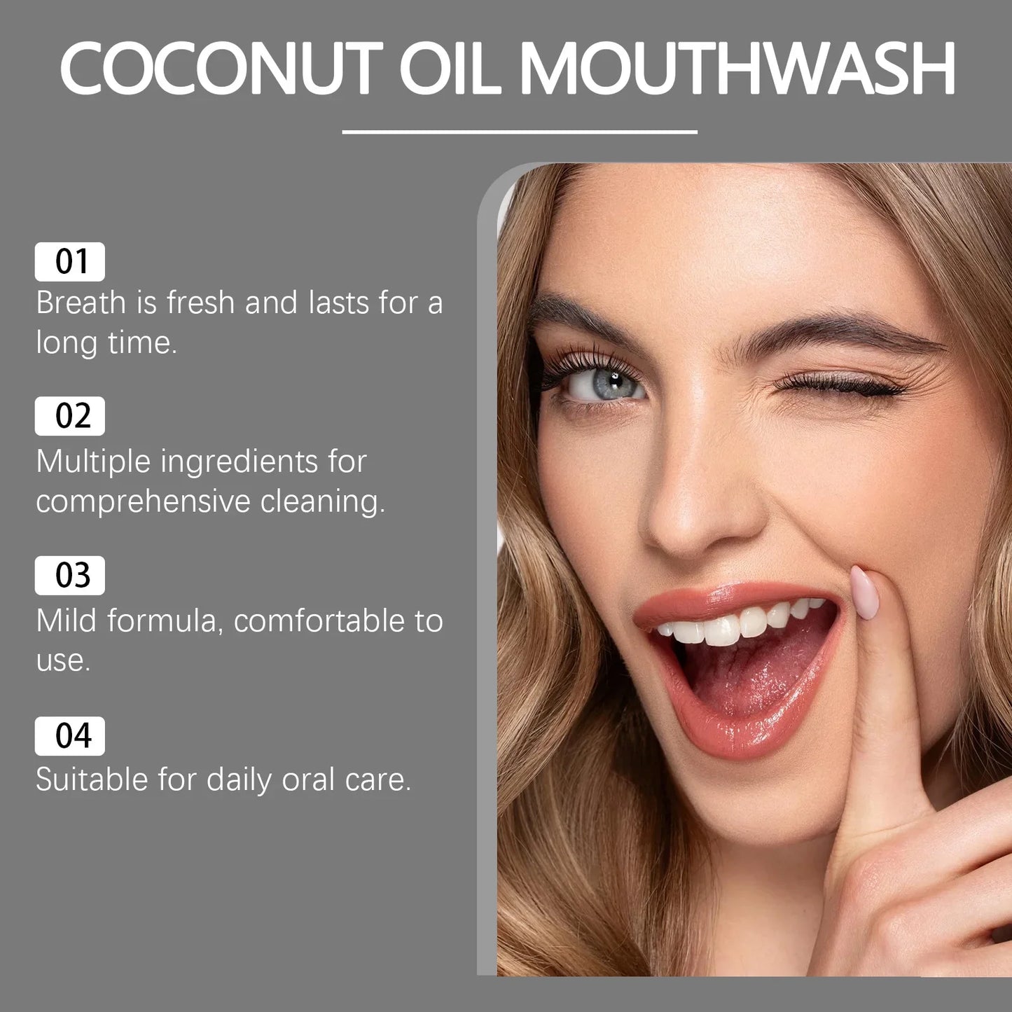 Oralhoe Coconut Oil Mouthwash – Whiten Teeth & Fresh Breath