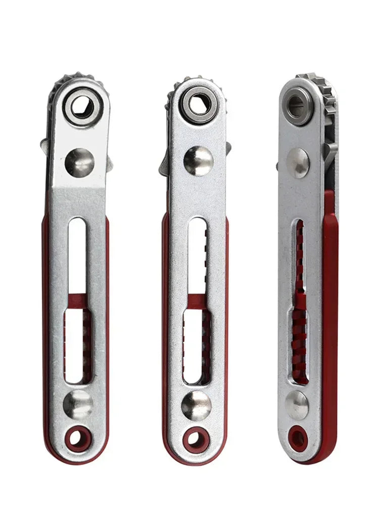 Mini Multi-function Two-way Ratchet Flat Head Elbow Flat Screwdriver Ratchet Wrench Cross-shaped Hexagonal Screwdriver Head Tool Peaceful Pleasures Health and Wellness