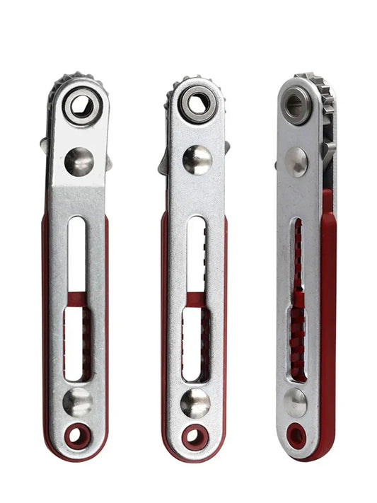 Mini Multi-function Two-way Ratchet Flat Head Elbow Flat Screwdriver Ratchet Wrench Cross-shaped Hexagonal Screwdriver Head Tool Peaceful Pleasures Health and Wellness