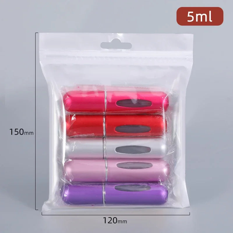 5-Pack Mini 5ml Refillable Perfume Atomizer Travel Spray Bottles