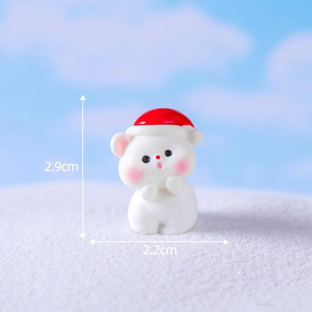 Christmas Resin Figurine Ornament – Santa, Snowman & Bear