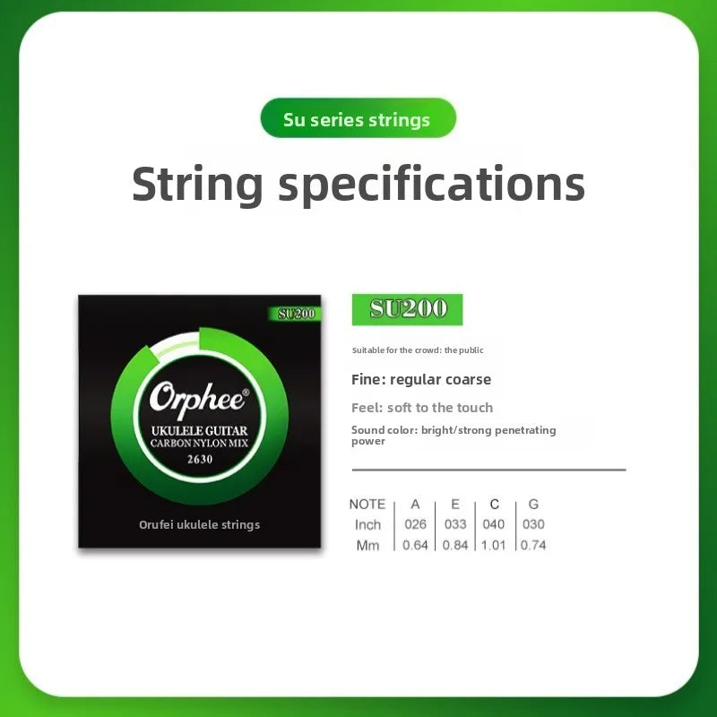 Guitar Accessories Orphee Strings S Series UK Ukulele Fluorocarbon