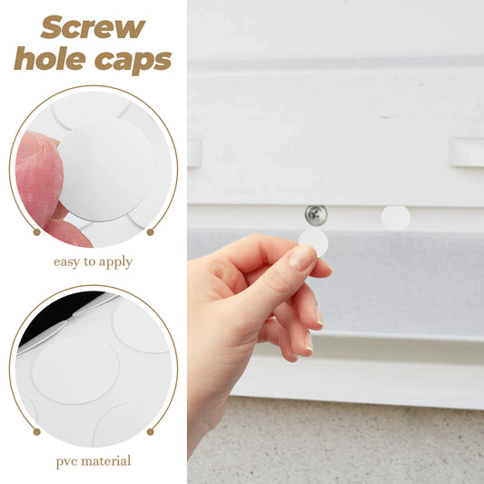 96pcs Screw Hole Cover Waterproof Screw Hole Covers Furniture Cap Screw Adhesive Sticker Waterproof Anti Skid Applied Stickers Peaceful Pleasures Health and Wellness Default Title