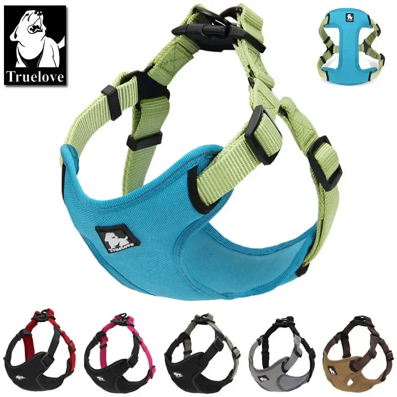 Truelove Padded Reflective Dog harness Vest Pet Step in Harness Adjustable No Pulling Pet Harnesses for Small Medium Dog TLH5951 Peaceful Pleasures Health and Wellness