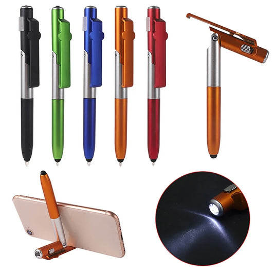 4-in-1 Pen: LED Light, Stylus, Phone Stand & Ballpoint Multifunction Ballpoint Pen Peaceful Pleasures Health and Wellness