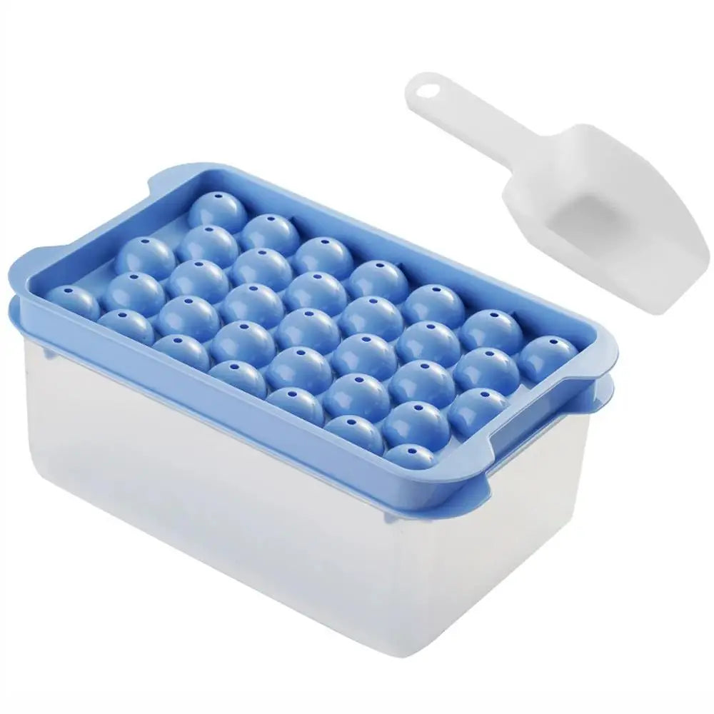 3PC/Set Food-Grade Plastic Ice Cube Mold Kit Home Use Ice Maker Storage Box for Creating Ice Blocks Kitchen Essential Peaceful Pleasures Health and Wellness B