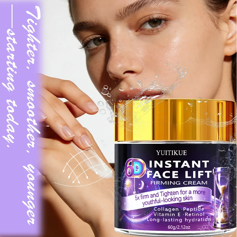YUITIKUE 6D Instant Face Lift Firming Cream 60g Collagen Peptide Retinol Anti-Aging Hydrating Skin Care Peaceful Pleasures Health and Wellness