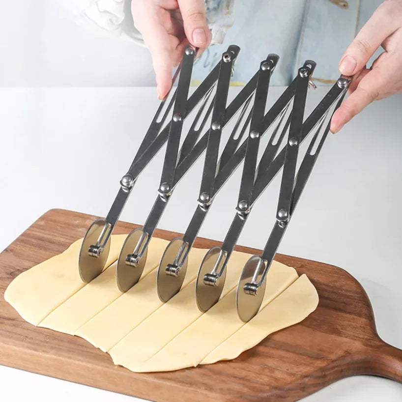 3/5/7 Wheel Dough Divider Cutter | Stainless Steel Pastry Roller