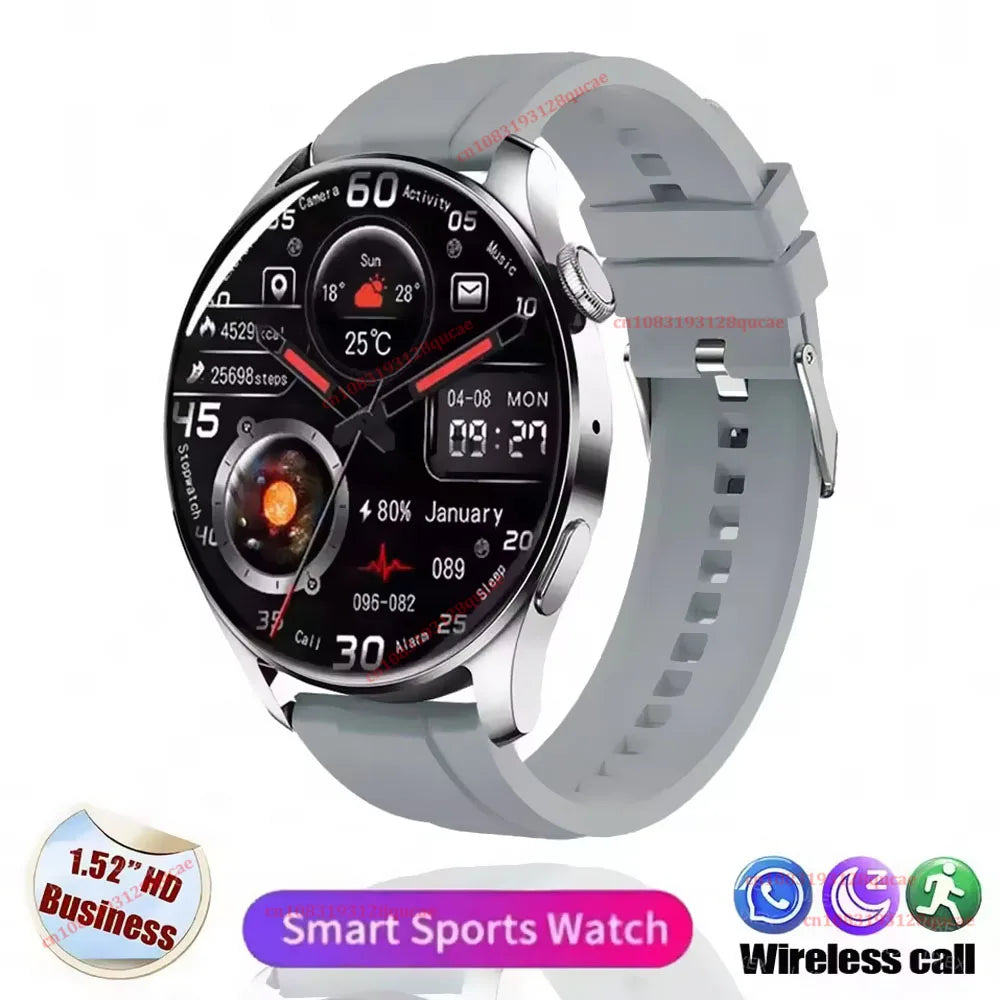 Watch 5 Pro New Men's Smartwatch High-Definition Screen Health Tracking Bluetooth Calls Voice Assistant Sports Smartwatches Hw12 Peaceful Pleasures Health and Wellness Silver