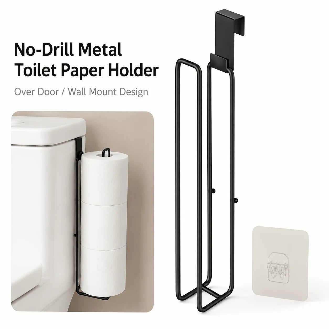 Wall Mounted Toilet Paper Holder with Storage Organizer