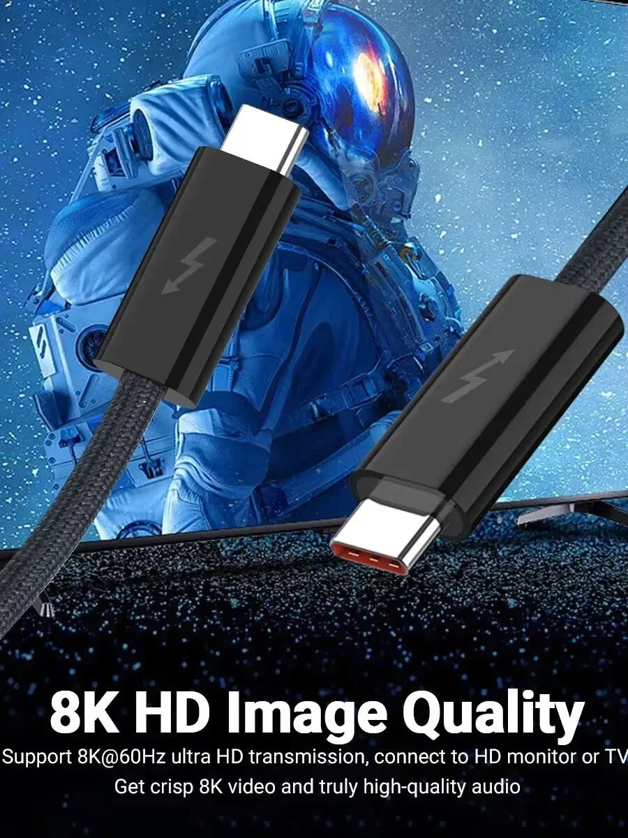 USB 4.0 Type-C Cable 240W Fast Charging 40Gbps 8K Thunderbolt 4
