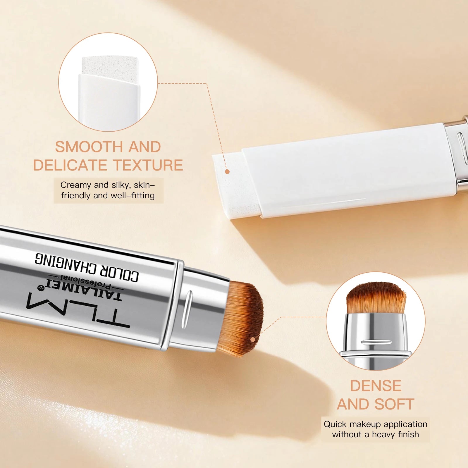 Tlm Color Changing Foundation Stick with SPF 15 Peaceful Pleasures Health and Wellness