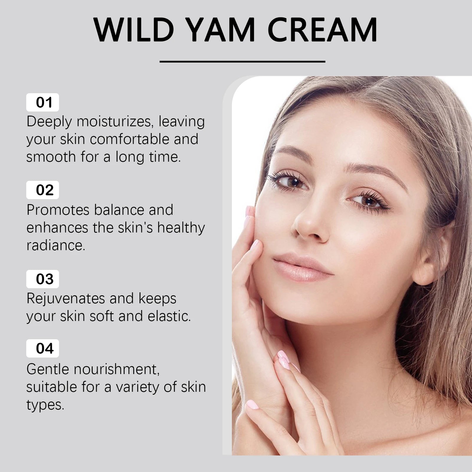 Wild Yam Cream Balance Hormones Regulation Reduce Dryness Form Skin Barrier Firming Lifting Moisturizing Brightening Face Cream Peaceful Pleasures Health and Wellness