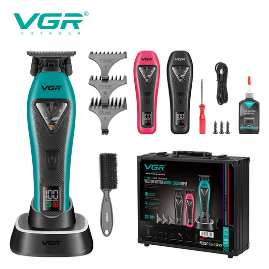 VGR new magnetic levitation electric hair clipper high-end oil head carving hair clipper 10000 RPM high-end push shear V-035T Peaceful Pleasures Health and Wellness